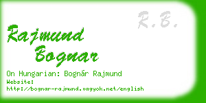 rajmund bognar business card